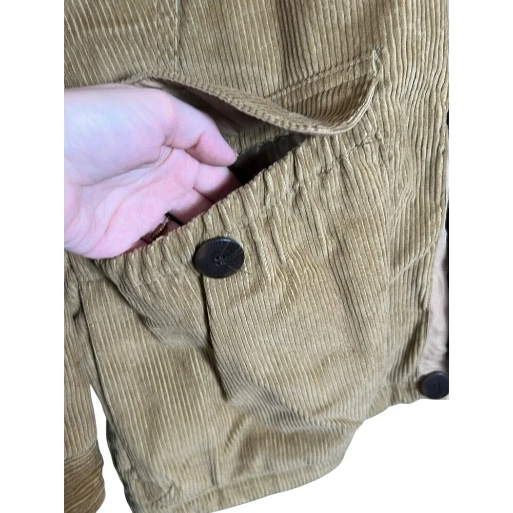 Vintage Corduroy Chore Barn Jacket‎ Mens Plaid Lined Heavyweight Denim Med IZOD